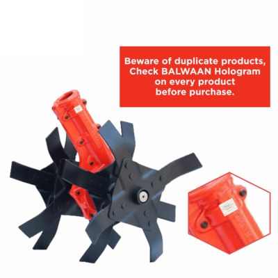 Balwaan Tiller Attachment 28mm S type - Heavy (Black)