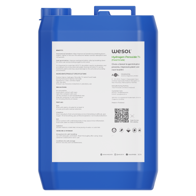 Wesol Hydrogen Peroxide 7%, Food Grade - 5 litre