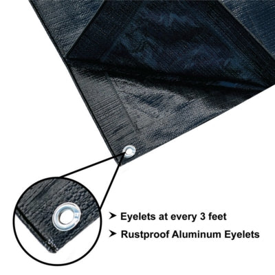 Mipatex Tarpaulin / Tirpal 24 Feet x 15 Feet 150 GSM (Black)