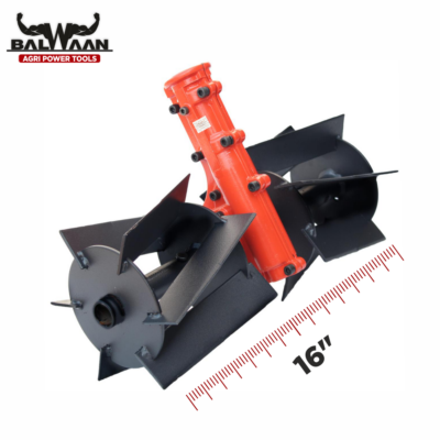 Balwaan Tiller Attachment 28mm Cross Type - Heavy (Black)