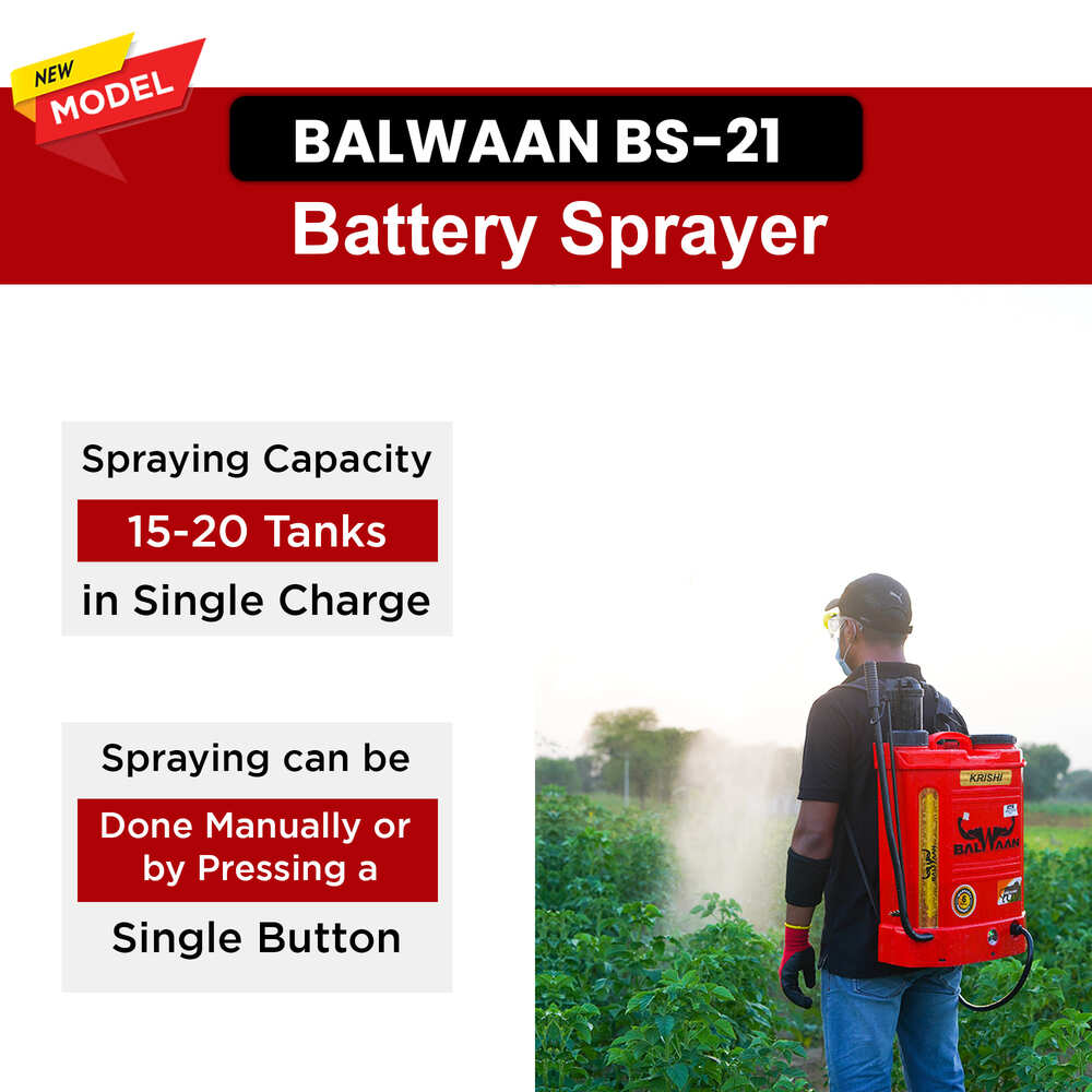Balwaan Krishi Battery Sprayer - 2 in 1 (12x8) BS-21 (40 Pieces)