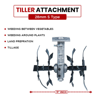 Balwaan Tiller Attachment 28mm S type (Silver)