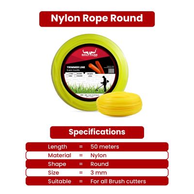 Balwaan Nylon Rope 3mm 50 meter - Round