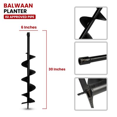 Earth Auger Planter 6 inch Double Spiral PT-6D