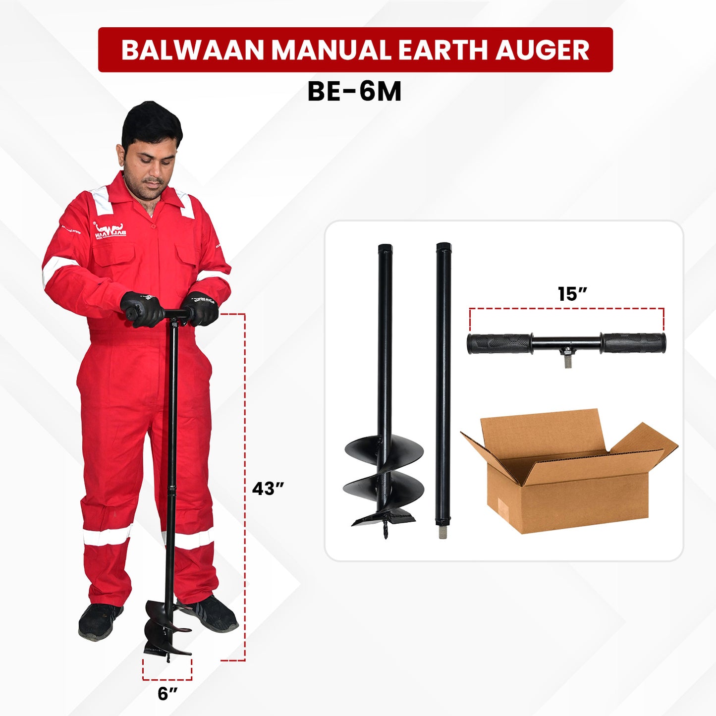 Balwaan Manual Earth Auger 6 Inch BE-6M