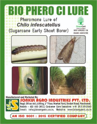 Combo Pack of Bio Phero CI (Sugarcane Early Shoot Borer) Lure & Delta trap set (Pack of 10 Pieces)