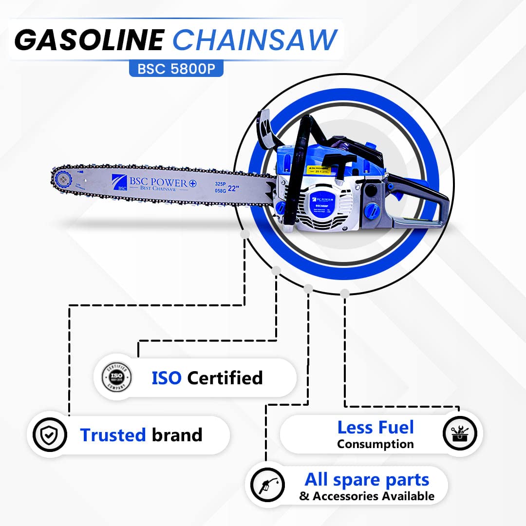 Petrol Power Plus Chainsaw 22 inch BSC 5800P
