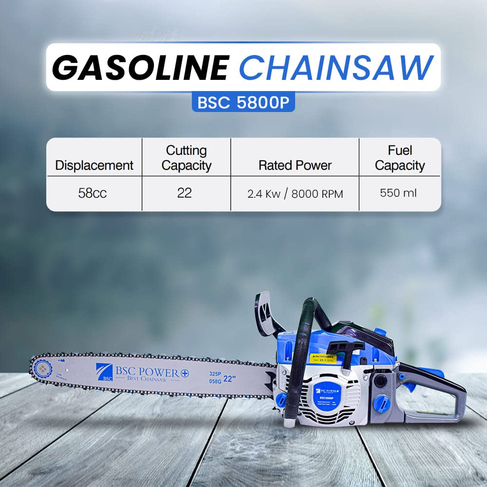 Petrol Power Plus Chainsaw 22 inch BSC 5800P