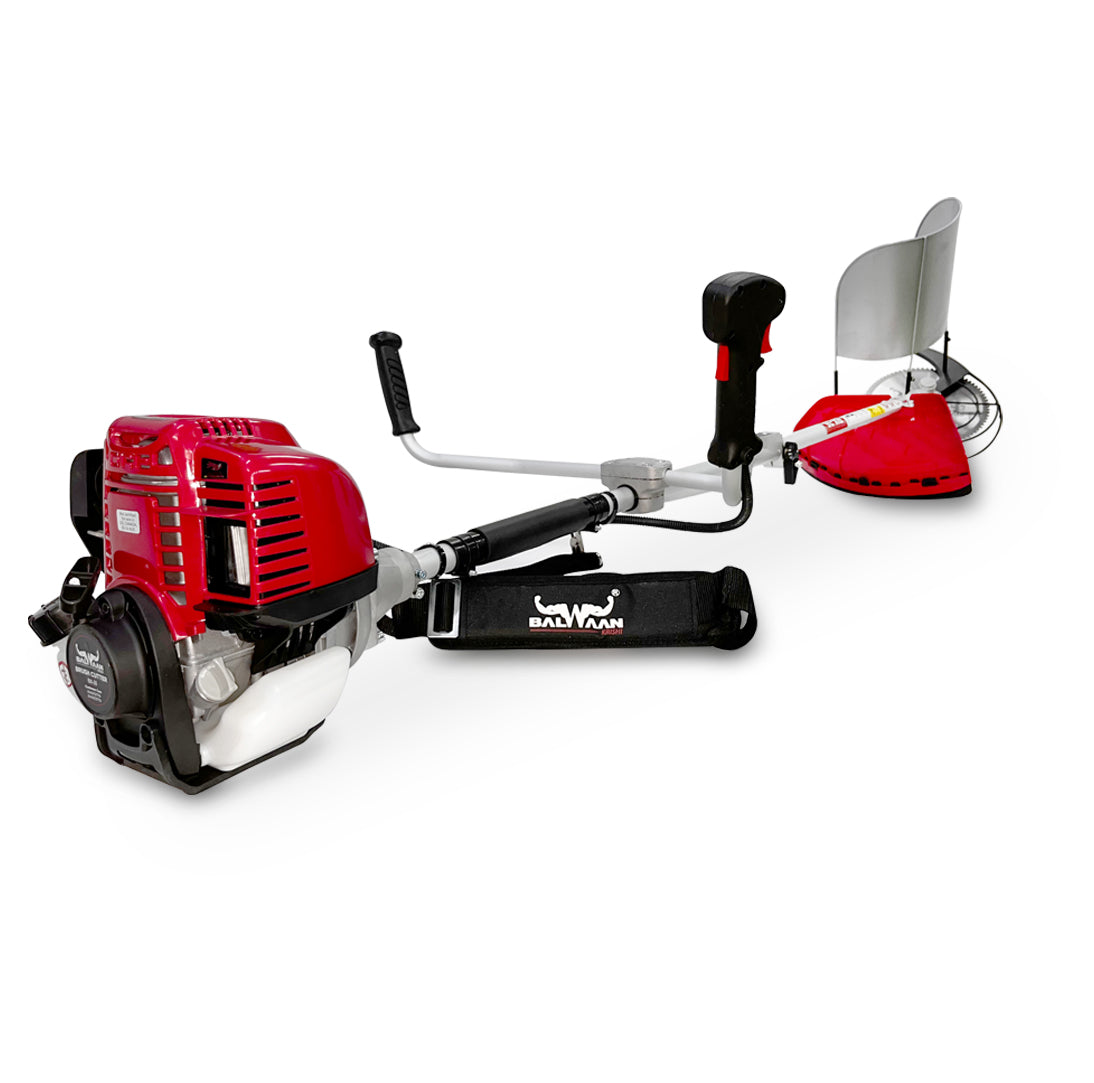 Balwaan Krishi Brush Cutter 35cc Petrol Engine 4 Stroke Side Pack Crop Cutter BX-35