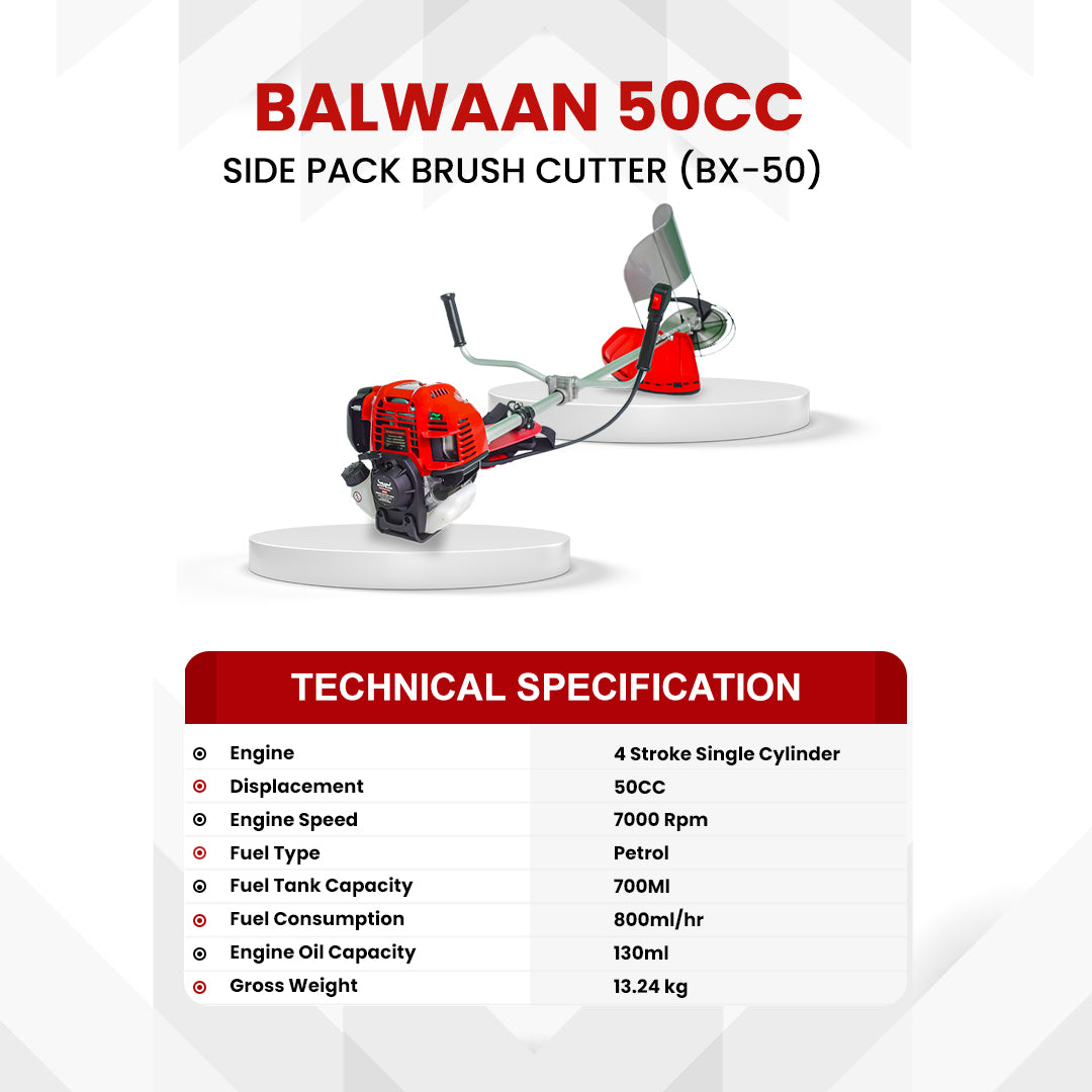 Balwaan Side Pack 4-Stroke BX-50 Brush Cutter