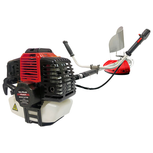 Balwaan Pragati 2 Stroke 52cc Side Pack Brush Cutter Extra Power Torque Engine|80T, 3T Blade, Tap n Go for Agriculture, Gardening, Lawn Grass Trimming Eco Series Free Engine Oil|BX-52