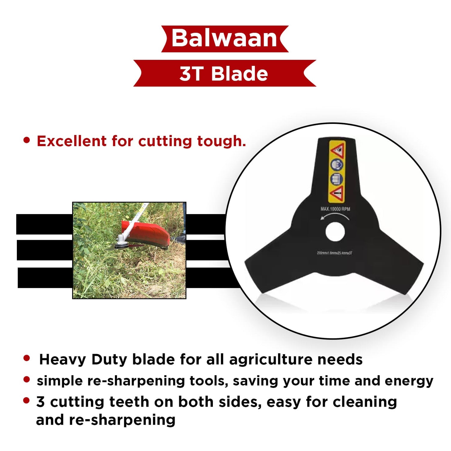 Balwaan Blade-3T for Brush Cutters