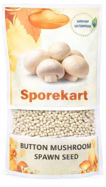 SporeKart Shroomness Premium Grain Spawn Button Mushroom (Seeds)
