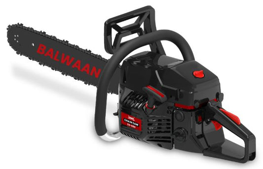 Balwaan Krishi Petrol Chainsaw | 58cc 2-Stroke Engine | 24-Inch Guide Bar | 13,500 RPM | Powerful Chainsaw for Cutting Wood, Trees, Firewood | Ideal for Farming, Gardening, Logging|CS-580