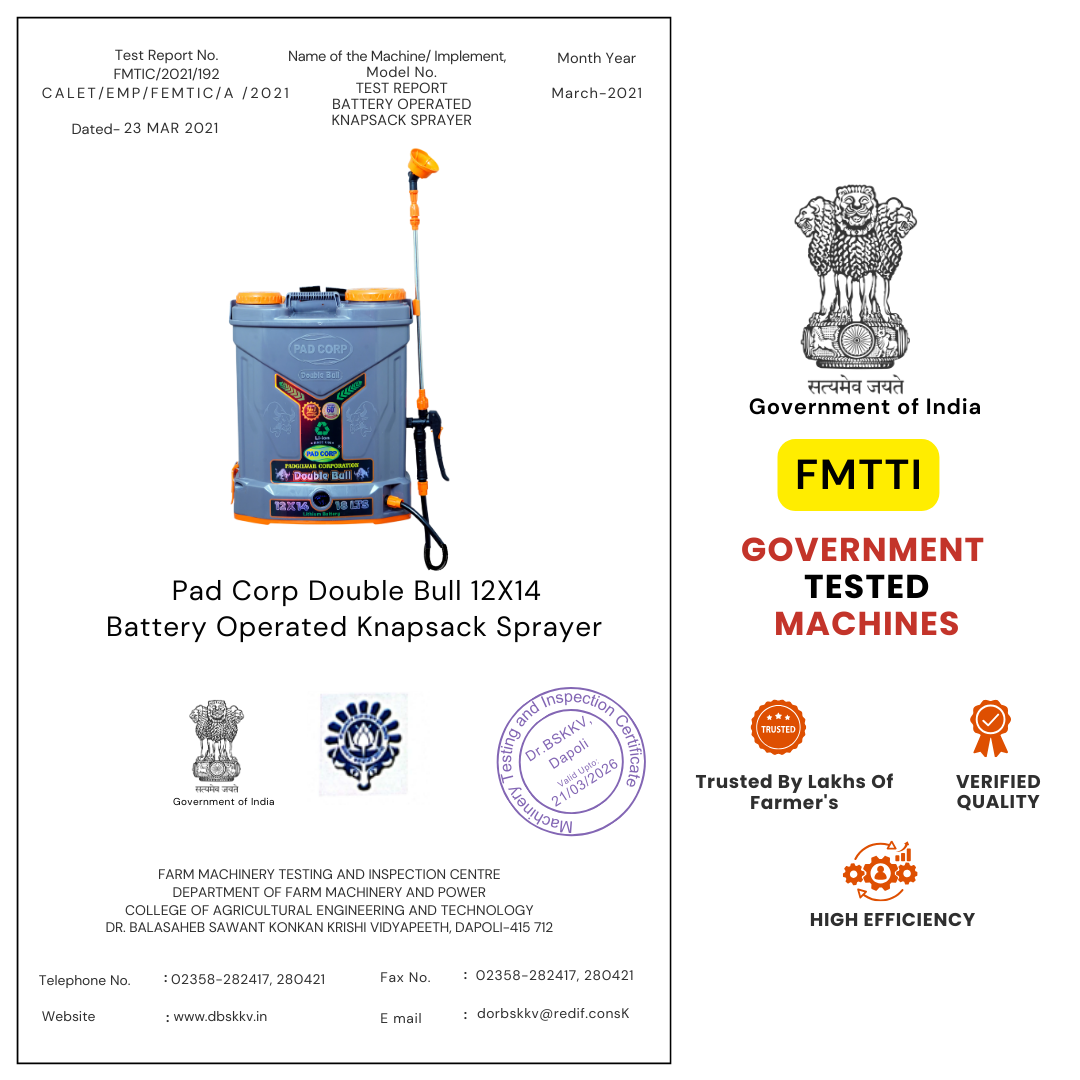 Pad Corp Lithium Double Bull Battery Sprayer, 18L Tank, 12Vx14AH Battery