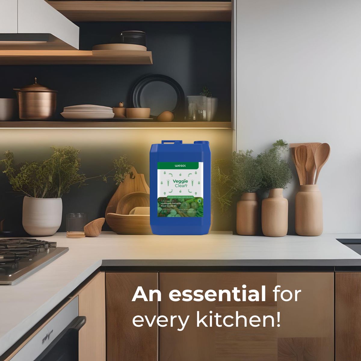 Wesol Vegetable Wash Liquid Hydrogen Peroxide 3% w/w - 5L