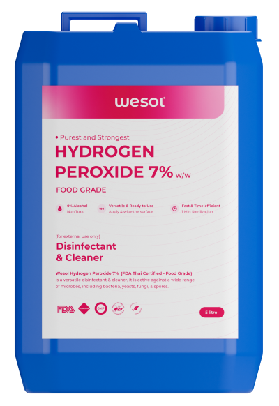 Wesol Hydrogen Peroxide 7.6% w/w Floor Cleaner Solution - 5 Litre