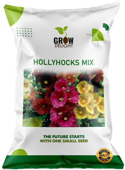 Grow Delight Imported Hollyhocks Mix - 300 seeds
