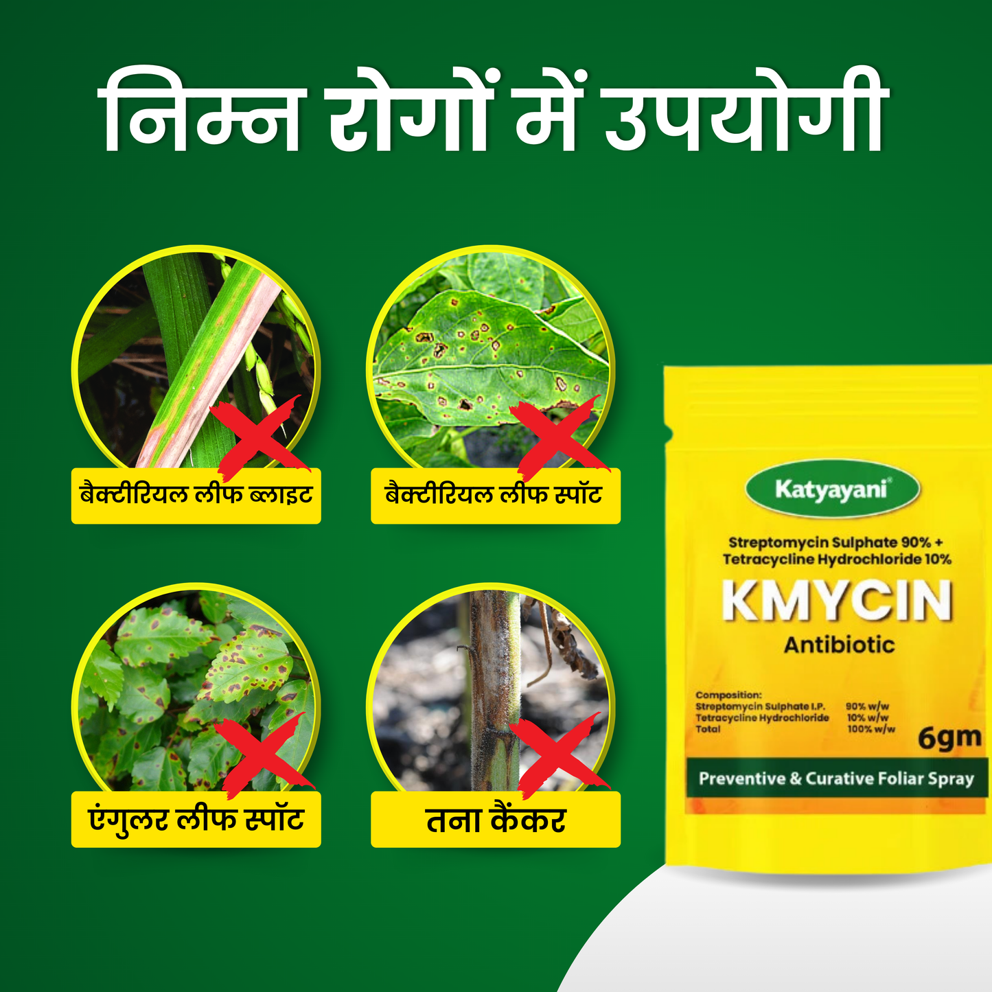 Katyayani KMYCIN - Streptomycin Sulphate 90% + Tetracycline Hydrochloride 10%