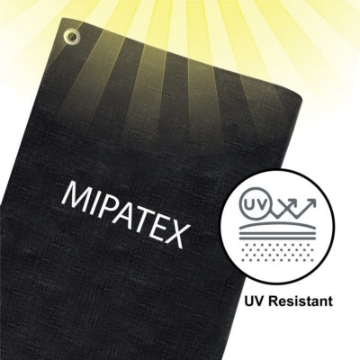 Mipatex Tarpaulin / Tirpal 11 Feet x 10 Feet 200 GSM (Black)
