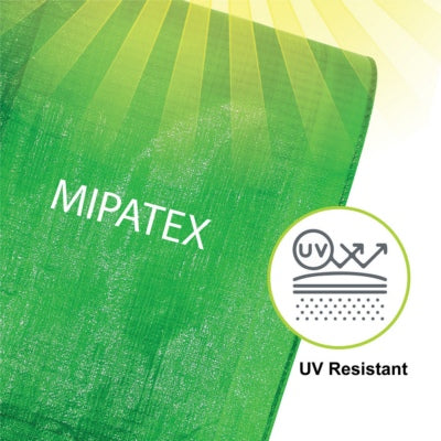 Mipatex Tarpaulin / Tirpal 11 Feet x12 Feet 200 GSM (Green/White)