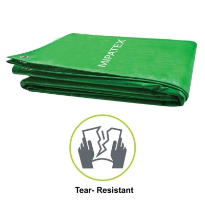Mipatex Tarpaulin / Tirpal 9 Feet x 6 Feet 200 GSM (Green/White)