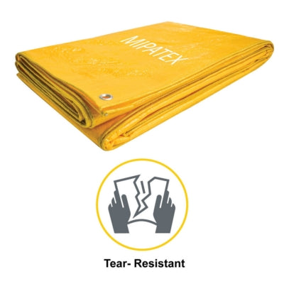 Mipatex Tarpaulin / Tirpal 14 Feet x 15 Feet 130 GSM (Yellow)