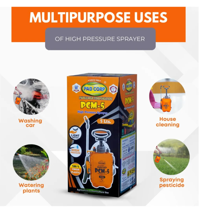Pad Corp PCM5 High Pressure 5 Litre Sprayer