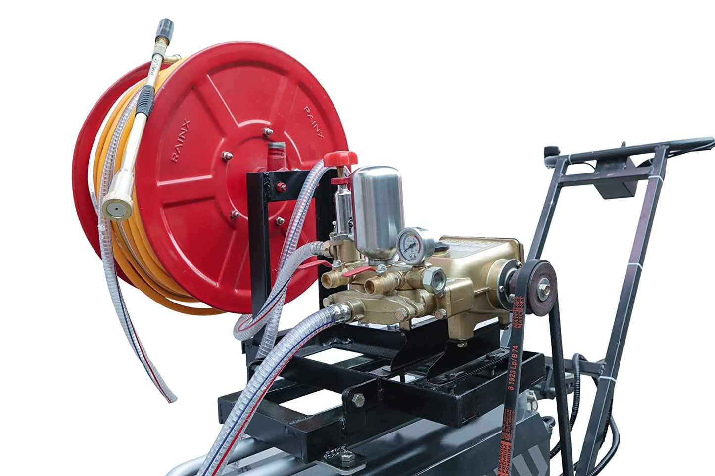 Krishi Raj Gen 3 Electric Tiller 1200W with Battery + Iron Wheel + Power Sprayer