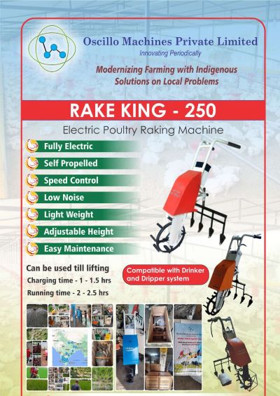 Rake King 250: Electric Poultry Raking Machine