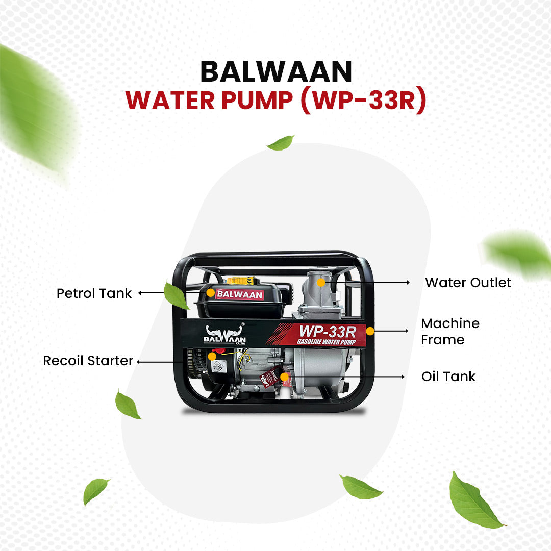 Balwaan Petrol Water Pump 7 HP WP-33R