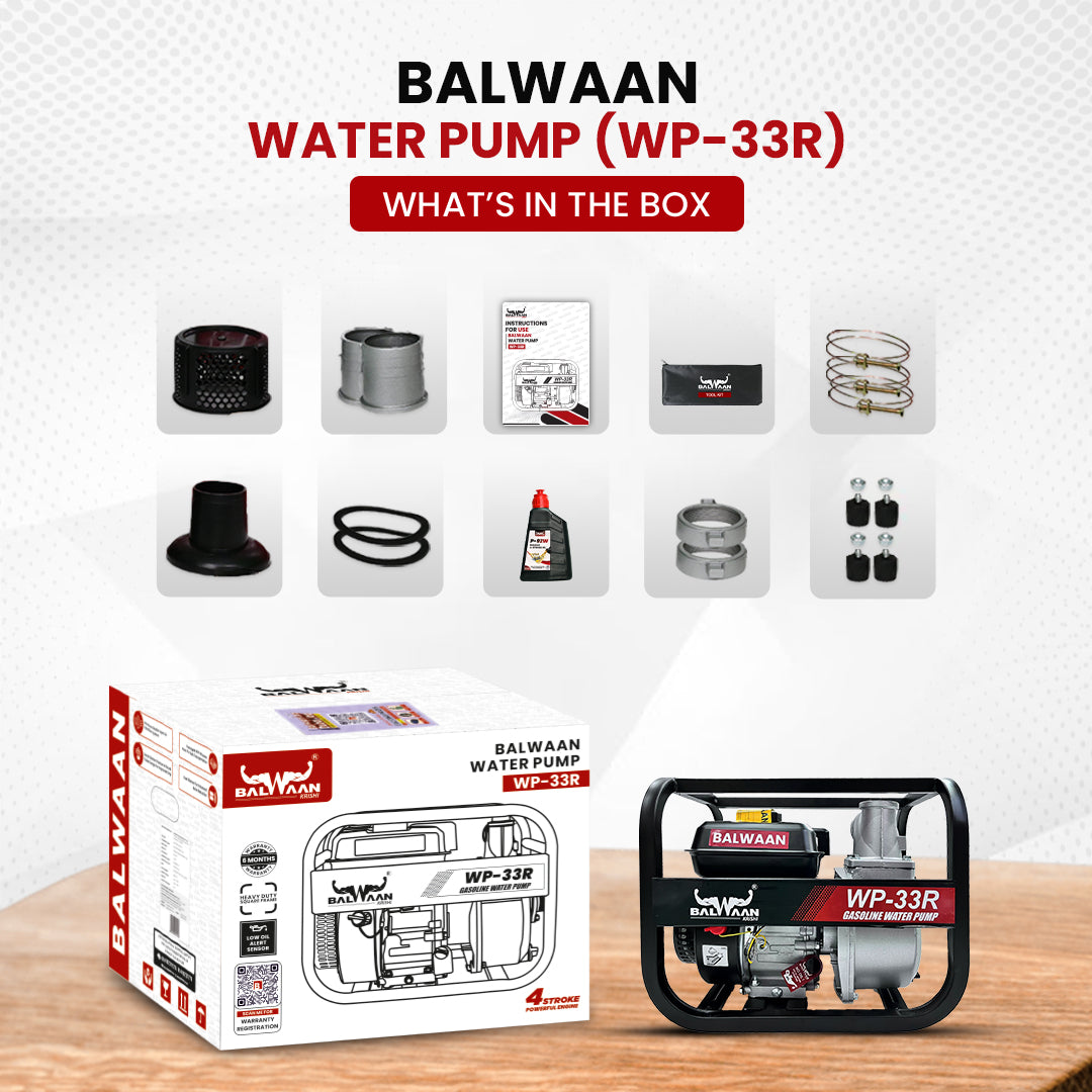 Balwaan Petrol Water Pump 7 HP WP-33R