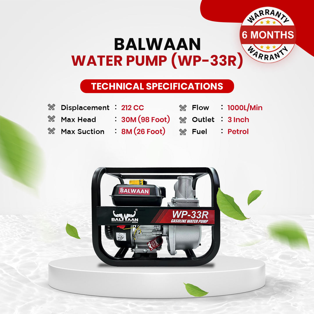 Balwaan Petrol Water Pump 7 HP WP-33R