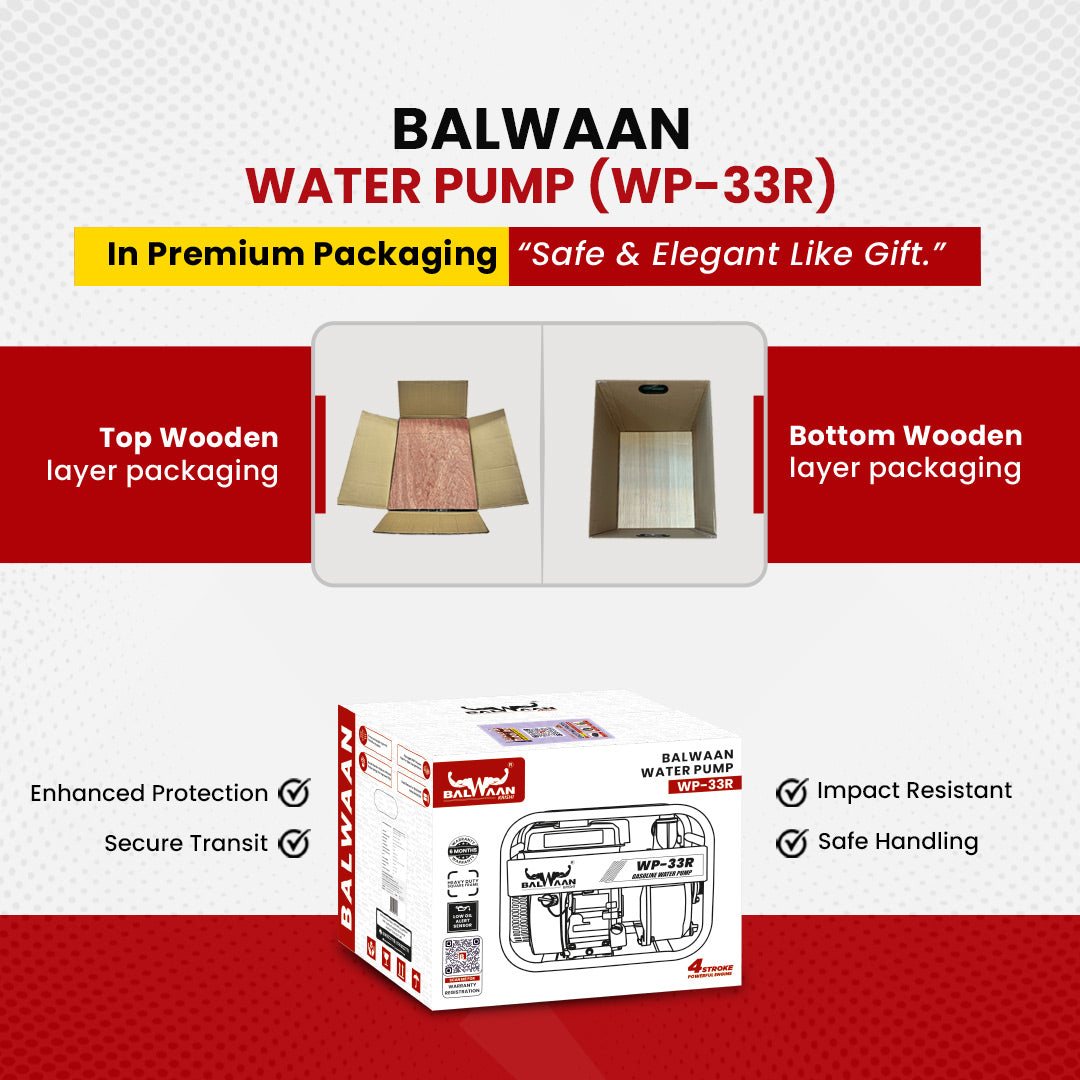 Balwaan Petrol Water Pump 7 HP WP-33R