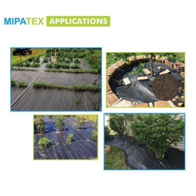 Mipatex 125 GSM Premium Garden Weed Control Barrier Sheet Mat (Black)