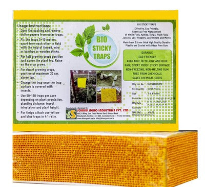 Sonkul Jumbo Yellow Sticky Trap - 6 x 8 inches (25 Pieces)