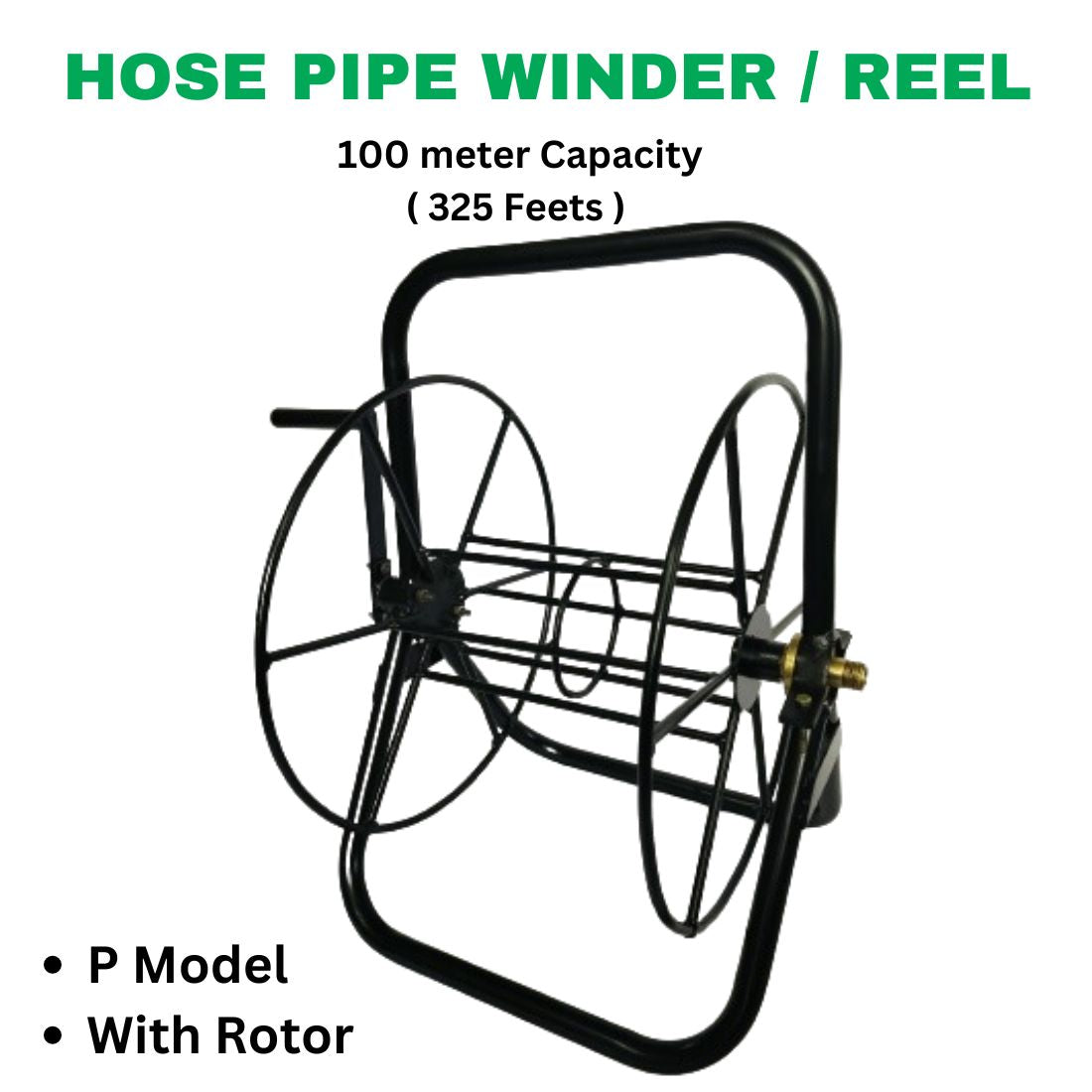 AgroStudio Hose Pipe Winder with Rotor (Without Hose Pipe) P Model