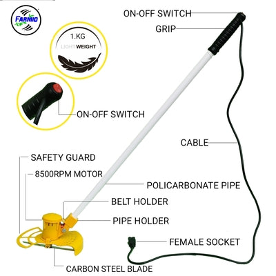 Farmio Battery Operated Sudarshan Grass Cutter (Without Battery)